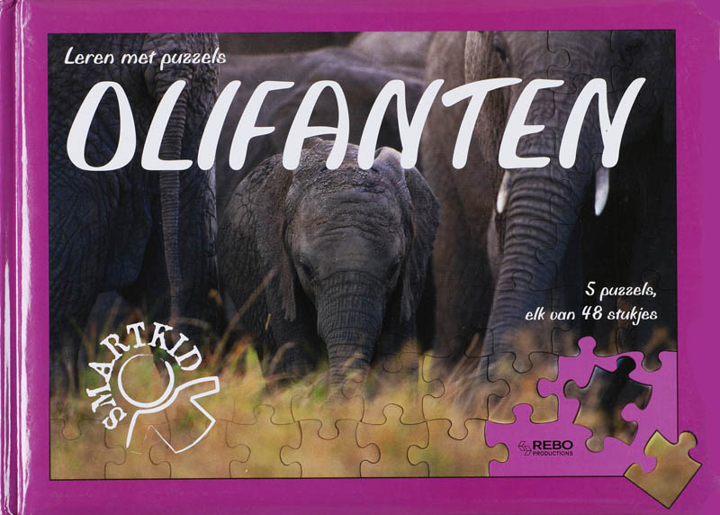 Leren Met Puzzels Olifanten 5 Puzzels