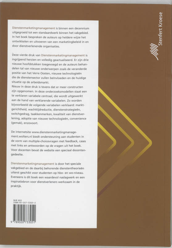 Dienstenmarketingmanagement achterkant