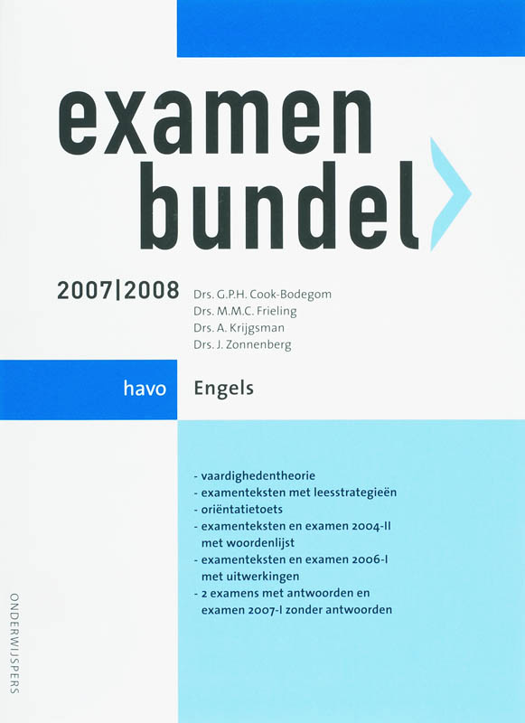 Examenbundel Engels 2007/2008 Havo