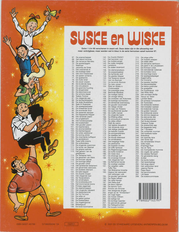 De droevige duif / Suske en Wiske / 187 achterkant