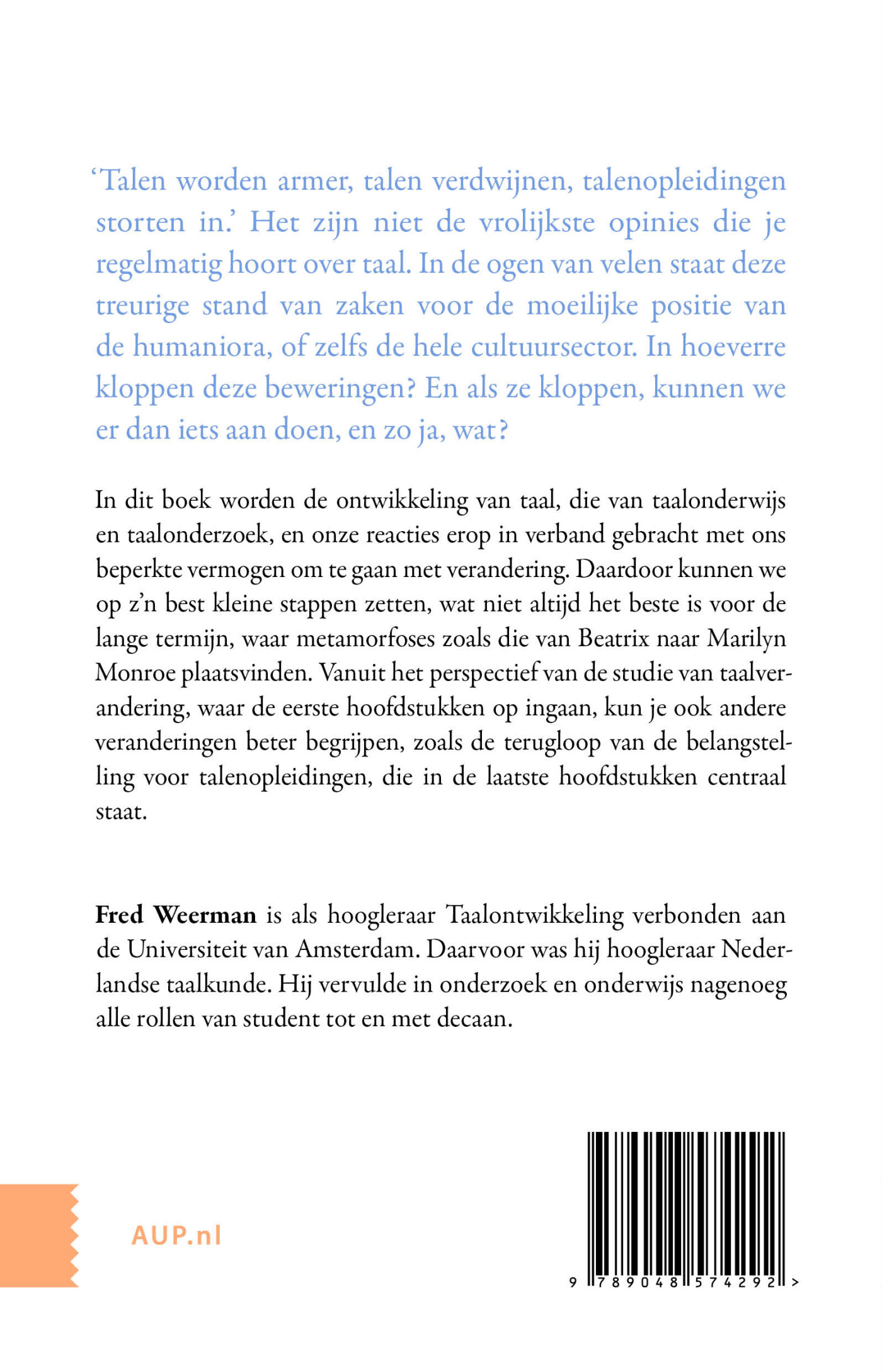 Het verdriet van de talen achterkant