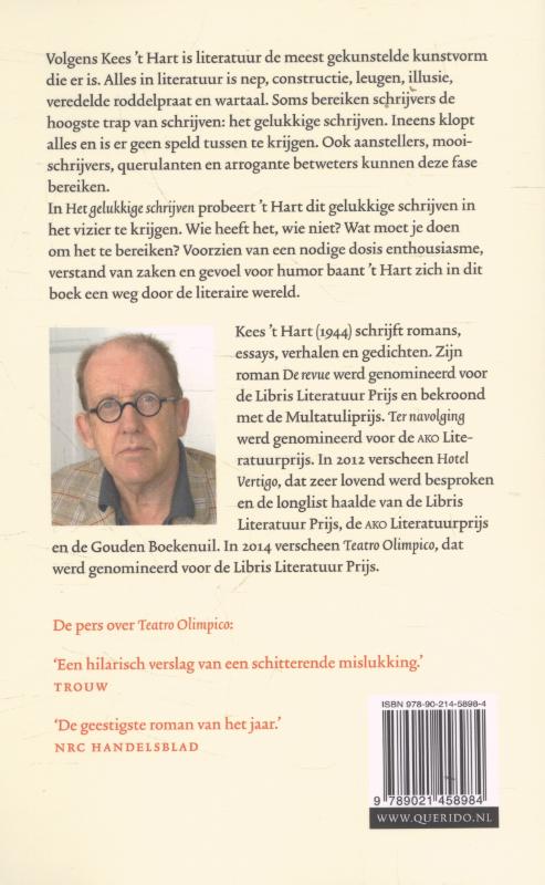 Het gelukkige schrijven achterkant