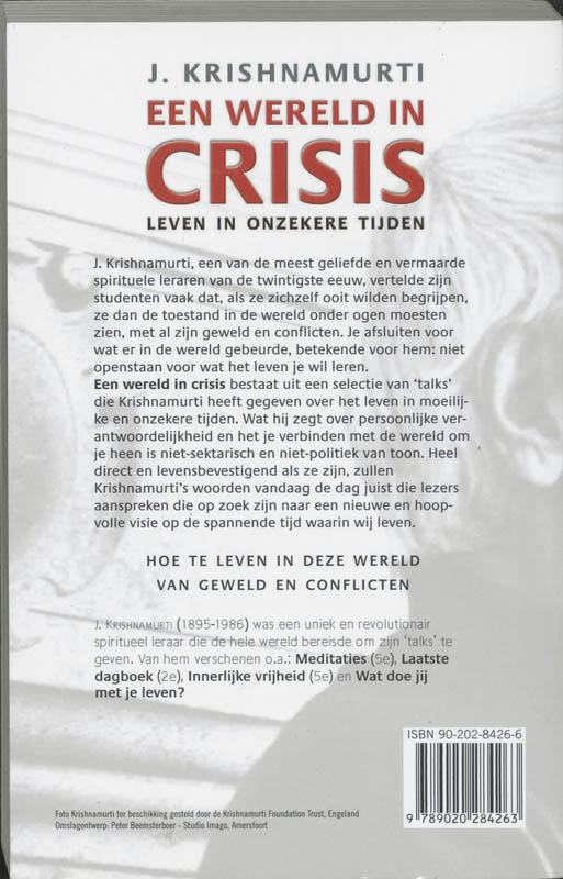 Een wereld in crisis achterkant