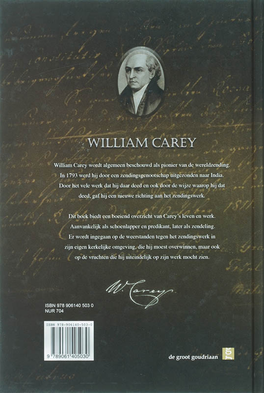 William Carey achterkant