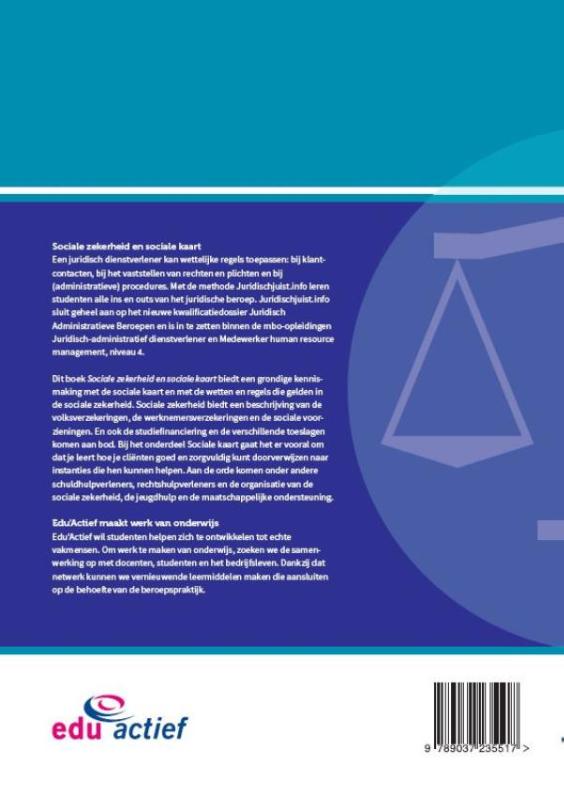 Sociale zekerheid en sociale kaart / MBO Recht Sociale zekerheid en sociale kaart / MBO Recht achterkant