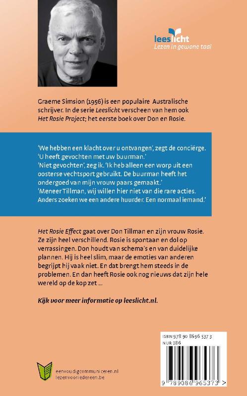Leeslicht - Het Rosie Effect achterkant