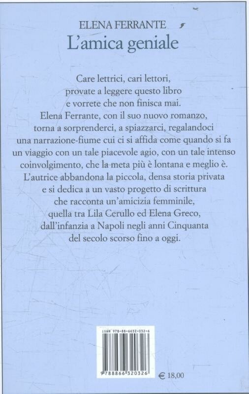 L'amica geniale / L'amica geniale / 1 achterkant