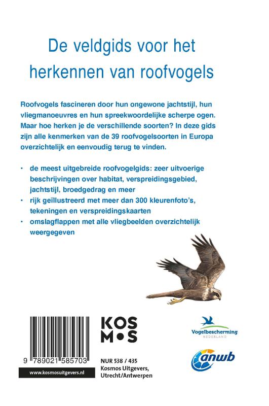 ANWB Roofvogelgids van Europa / ANWB natuurgidsen achterkant