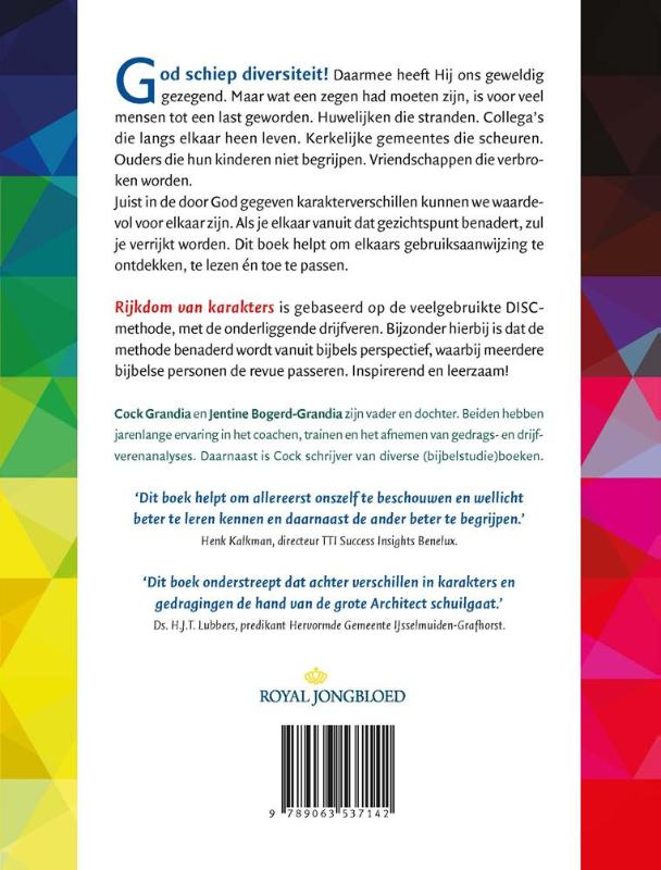 Rijkdom van karakters achterkant