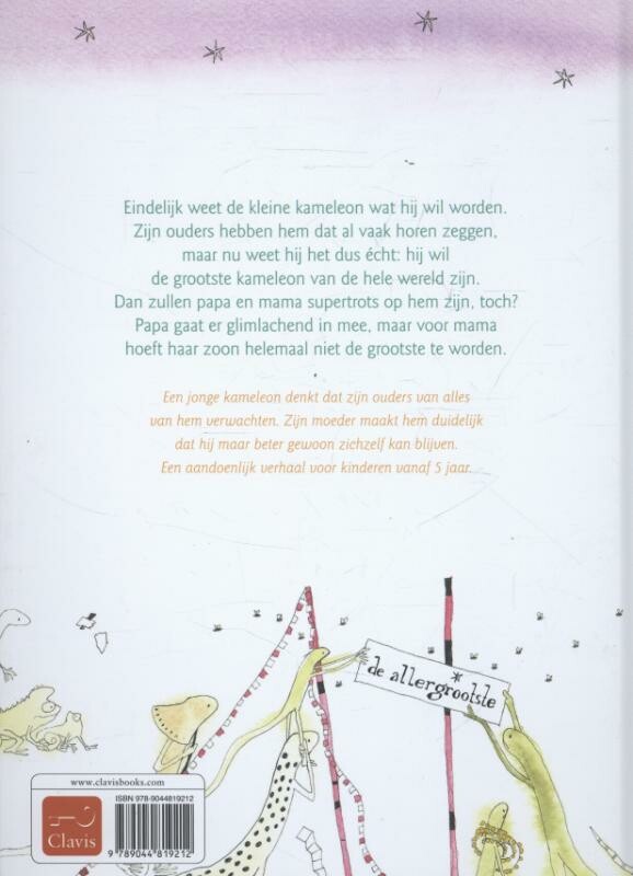 De kleine grote kameleon achterkant