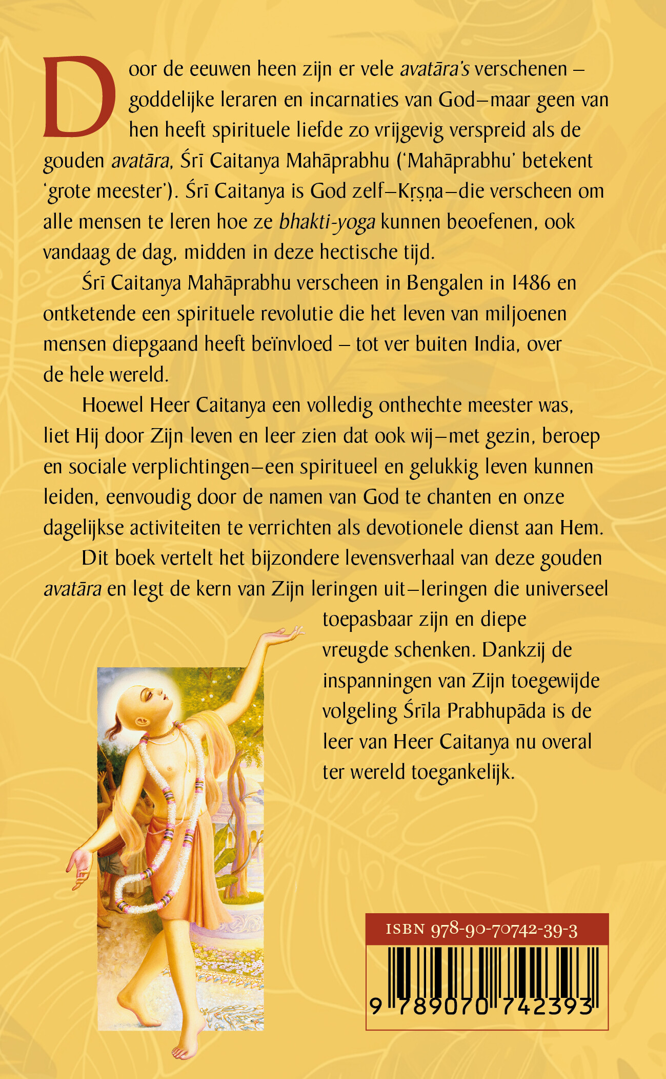 Heer Caitanya's leven en leer achterkant