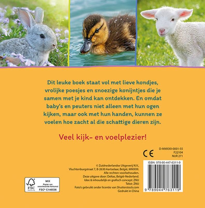 Lieve dieren / Baby's eerste voelboekje achterkant