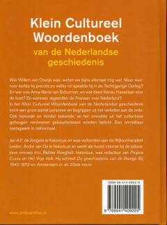 Klein Cultureel Woordenboek van de Nederlandse geschiedenis achterkant