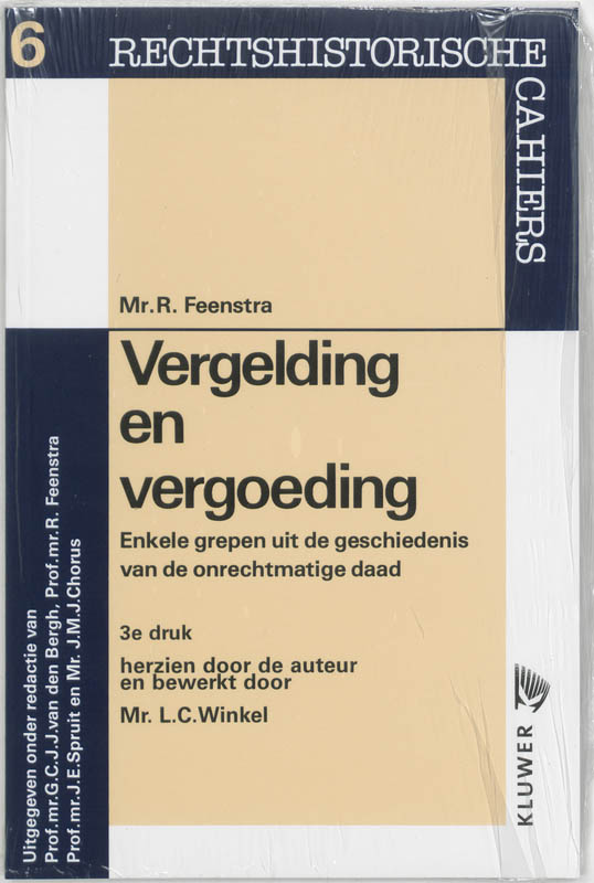 boekenbalie_9789026837869_cover Rechtshistorische cahiers 6 - Vergelding en vergoeding