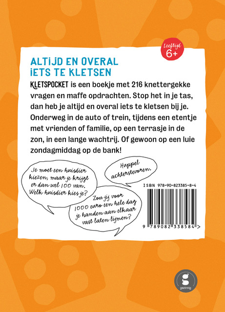 Kletspocket achterkant