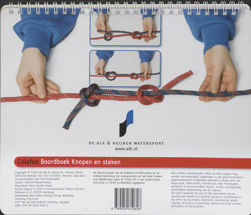Boordboek knopen en steken achterkant