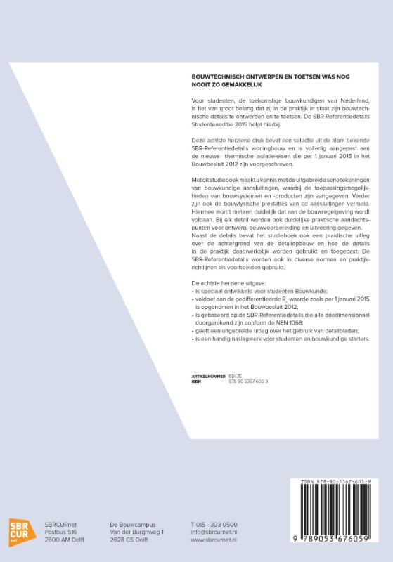 SBR-referentiedetails woningbouw 2015 Studenteneditie SBR-referentiedetails woningbouw 2015 Studenteneditie achterkant