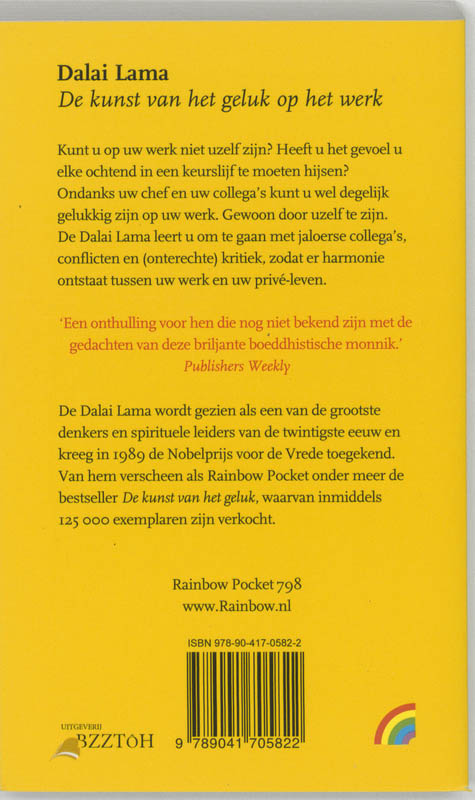 De kunst van het geluk op het werk / Rainbow pocketboeken / 798 achterkant