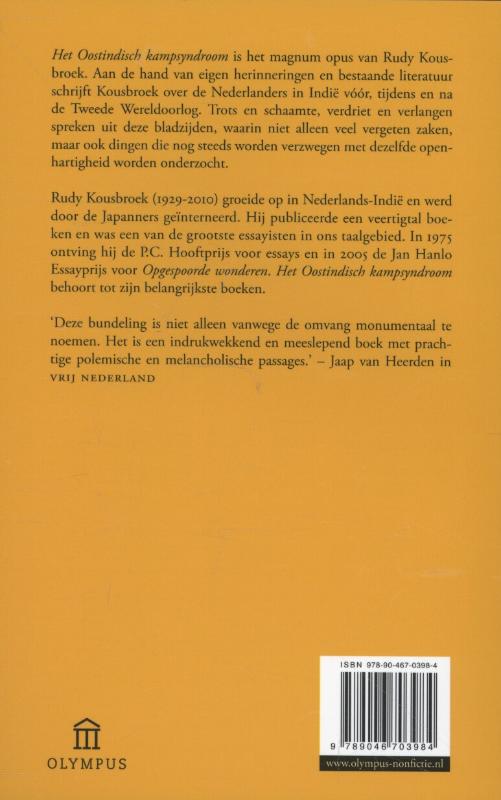 Het Oostindisch kampsyndroom achterkant