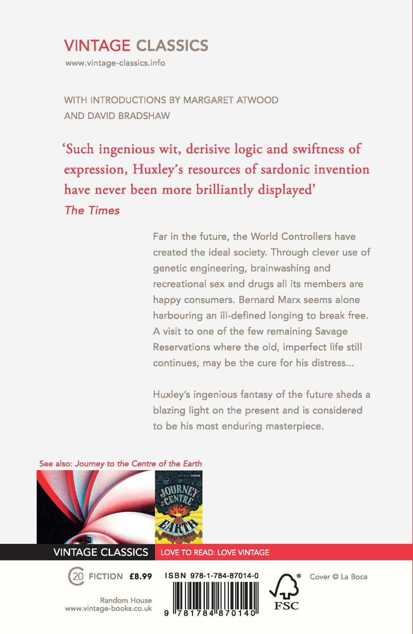 Brave New World / Vintage Classics achterkant