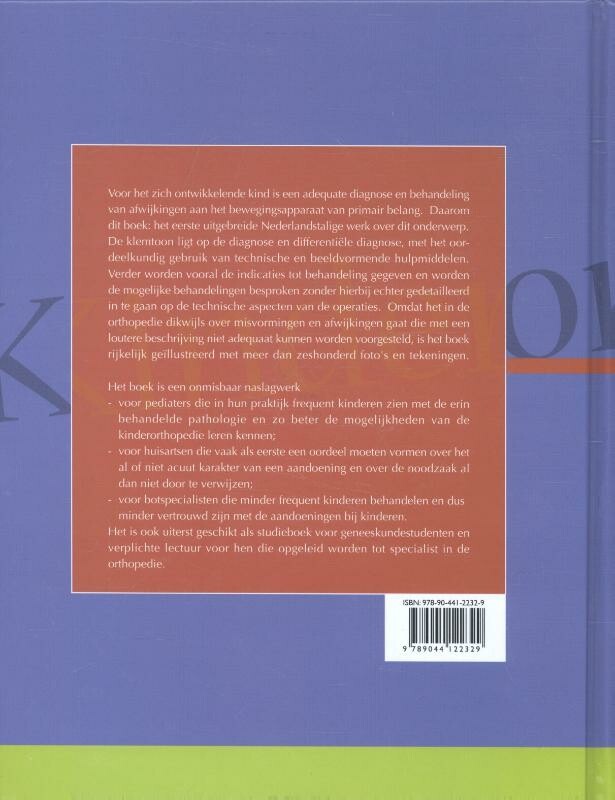 Leerboek kinderorthopedie achterkant