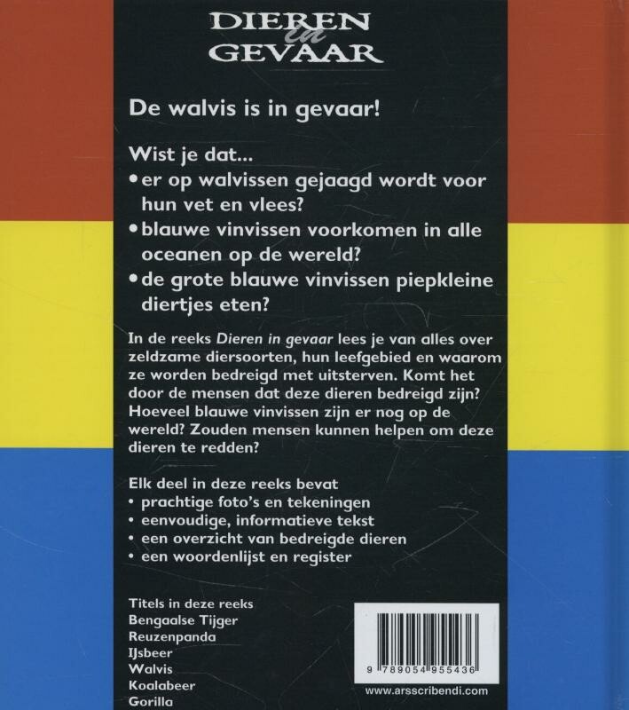 Walvis / Dieren in gevaar achterkant