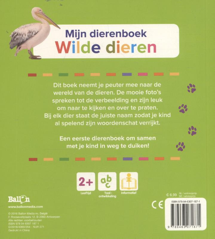 Mijn dierenboek  -   Wilde dieren achterkant