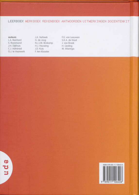 Getal en ruimte 3 havo deel 2 leerboek achterkant