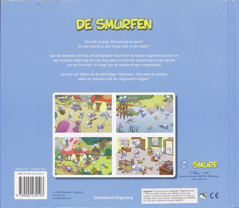 De Smurfen / Pret in het smurfendorp / De Smurfen achterkant