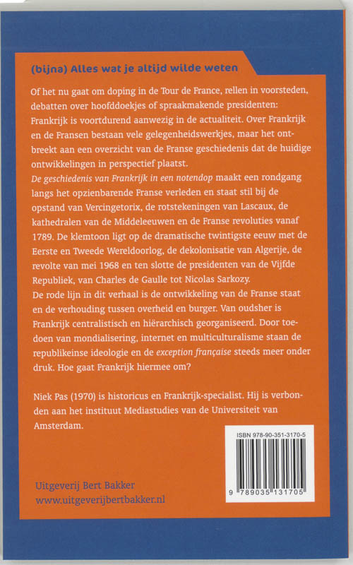 De Geschiedenis Van Frankrijk In Een Notendop achterkant