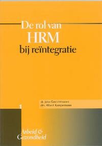 boekenbalie_9789012098267_cover De rol van HRM bij reintegratie / Arbeid & gezondheid / 1