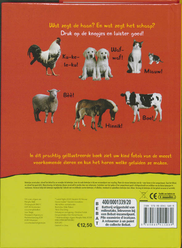 Dierengeluiden / Druk Heruitgave achterkant