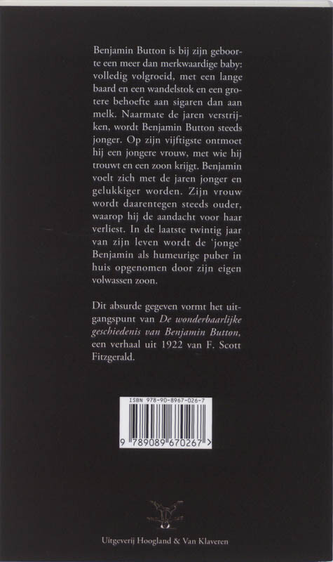 MERKWAARDIGE VERHAAL VAN BENJAMIN BUTTON achterkant