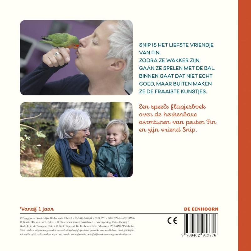 Spelen met de bal / Fin & Snip achterkant