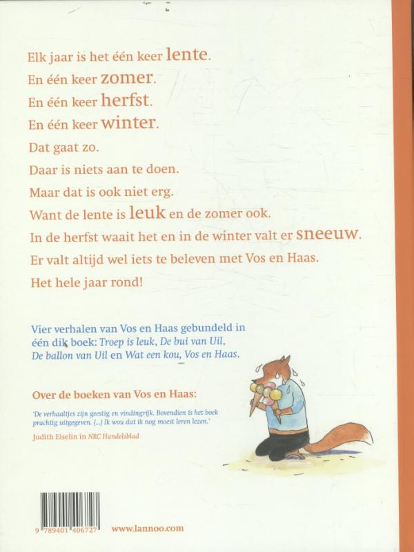 Vos en Haas en de seizoenen achterkant