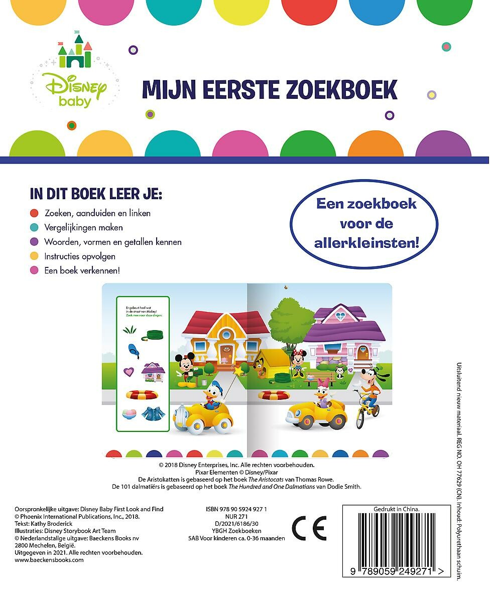 Mijn eerste zoekboek / Disney baby achterkant