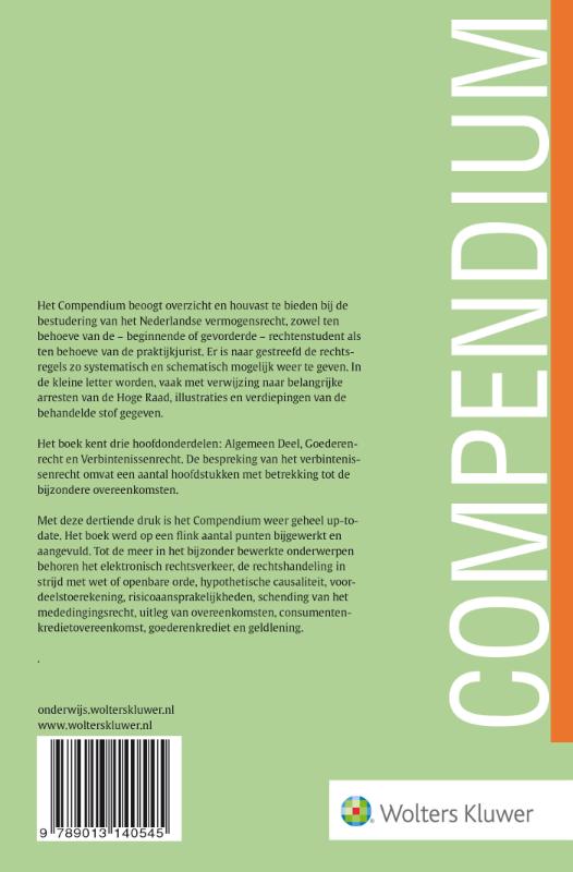 Compendium van het Nederlands vermogensrecht achterkant