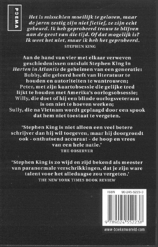 Harten in Atlantis Film editie achterkant