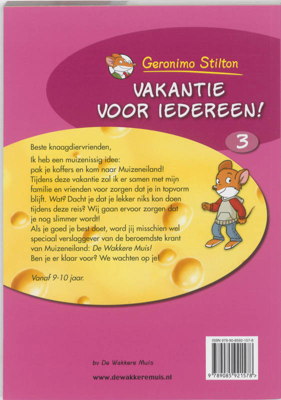 Geronimo Stilton - Vakantie voor iedereen! achterkant