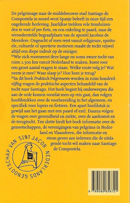 Praktisch pelgrimeren naar Santiago de Compostela achterkant