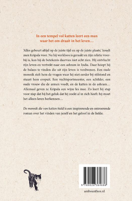 De monnik die van katten hield achterkant