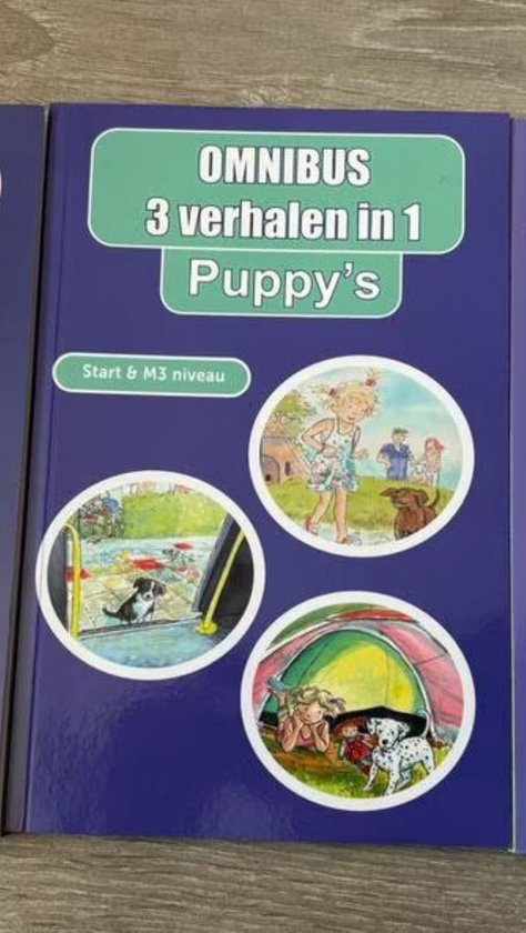 Omnibus met 3 verhalen over Puppy's - Bas is lief ! - Max in de bus - Rox in de tent ( AVI start boekje)