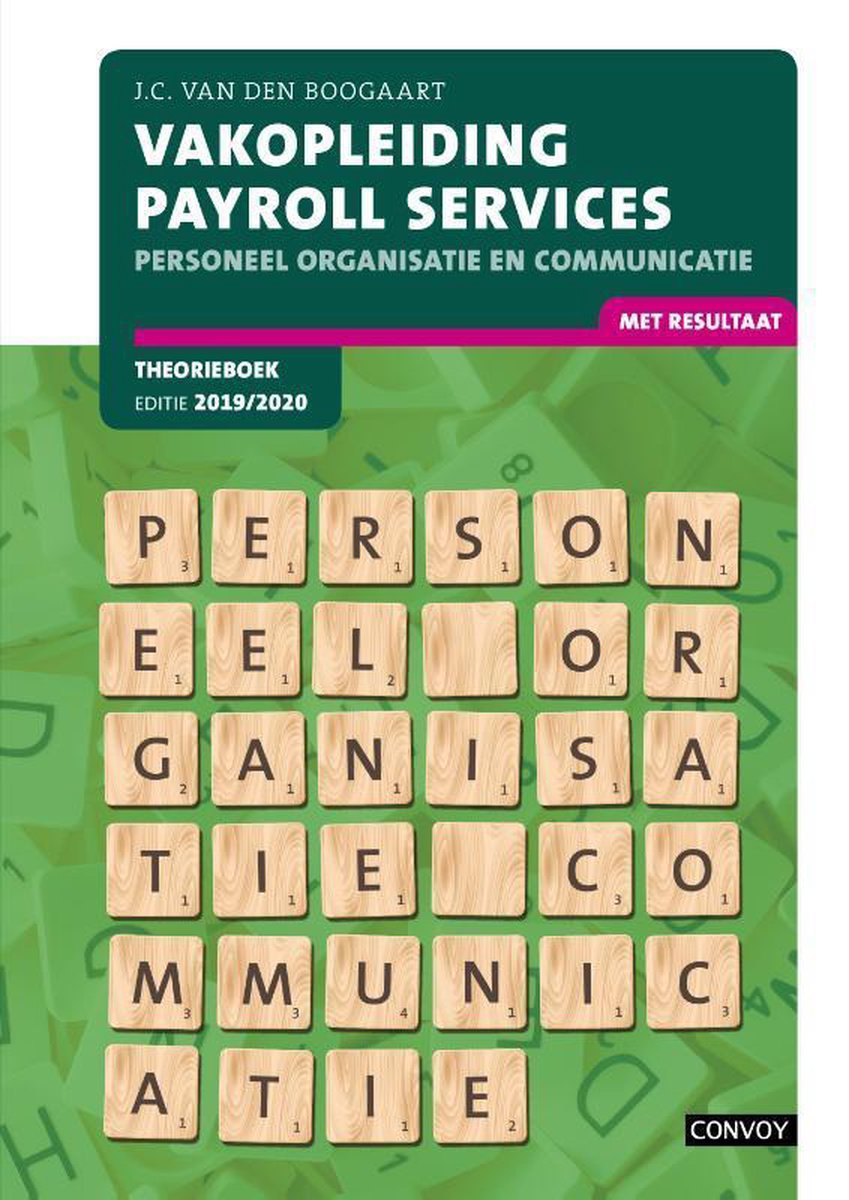 Vakopleiding Payroll Services 2019-2020 personeel organisatie communicatie Theorieboek