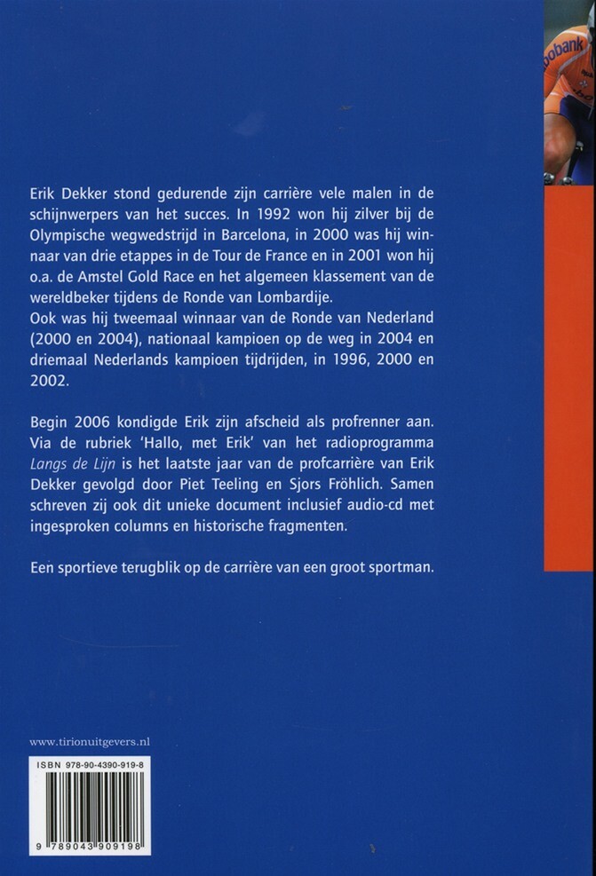 Hallo, met Erik Dekker achterkant