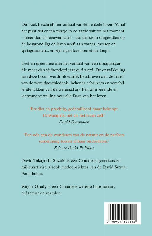Het levensverhaal van de boom achterkant