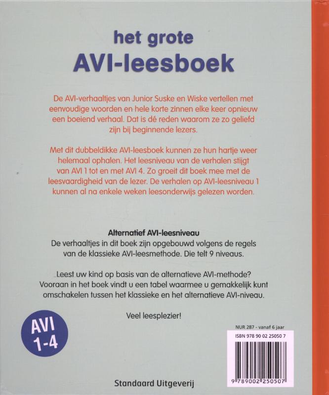 Junior Suske en Wiske - Het grote AVI-leesboek achterkant