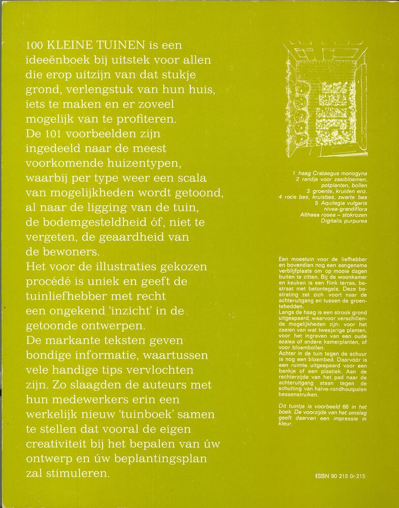 100 kleine tuinen achterkant