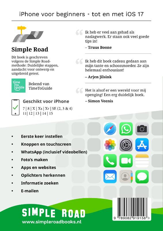 iPhone voor beginners / Simple Road achterkant