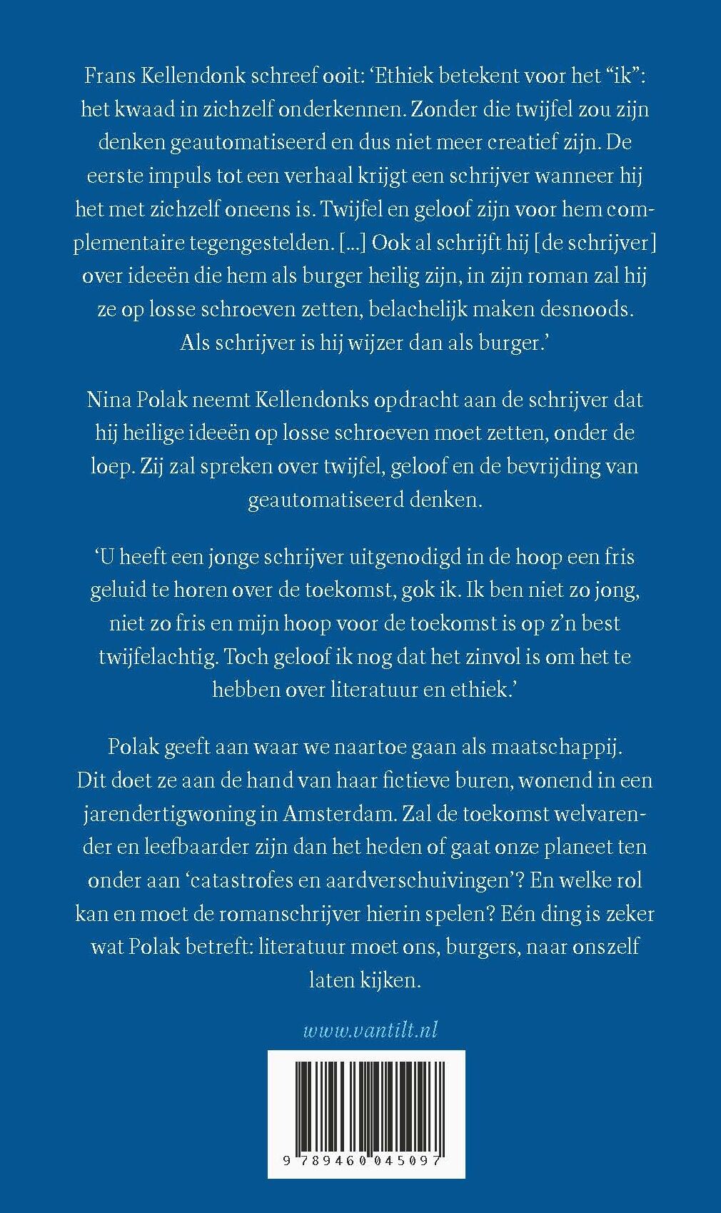 Als schrijver wijzer dan als burger / Frans Kellendonklezing achterkant