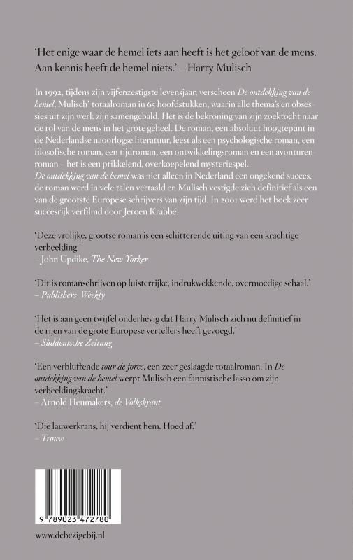 De ontdekking van de hemel De ontdekking van de hemel achterkant
